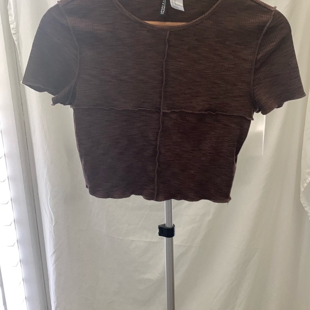 H&M Chocolate Brown Crop Top